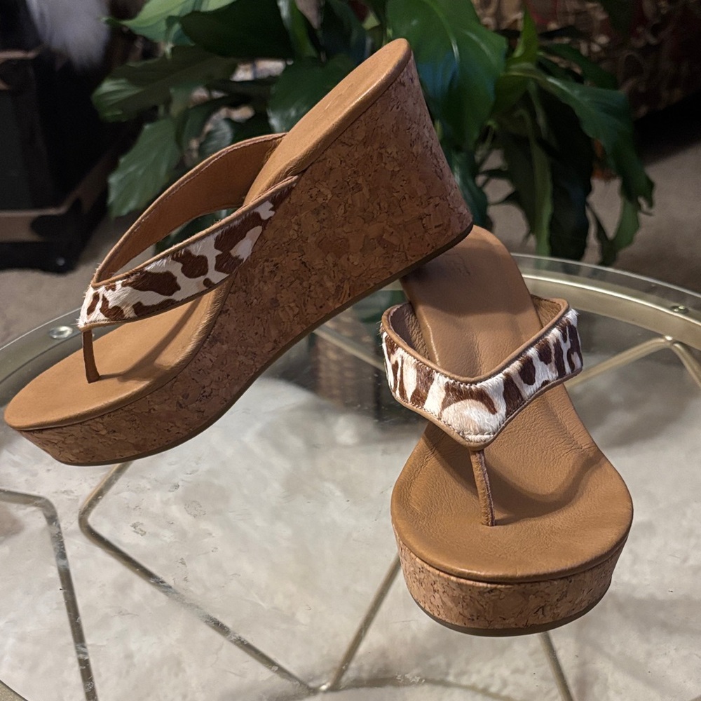 UGG Women's Leopard Print and Tan Sandals - Picture 6 of 7